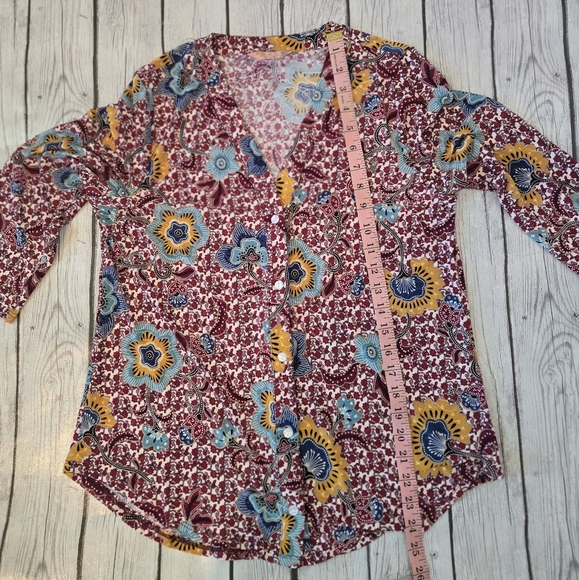 AMANA Women’s Floral Long Sleeve Top - Size M - Picture 8 of 9